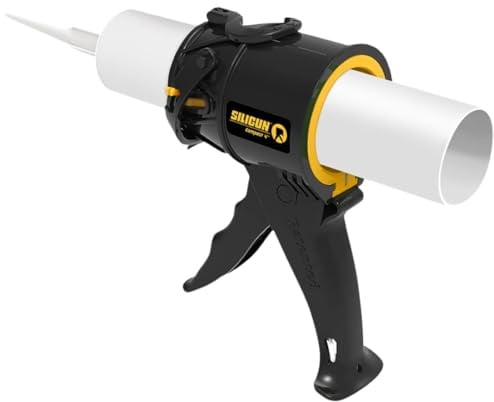 SILIGUN™ Gen-3 - Pistola de calafateo compacta, sin goteo, diseño patentado, marco ABS ligero, funciona con todos los tubos de 10 onzas