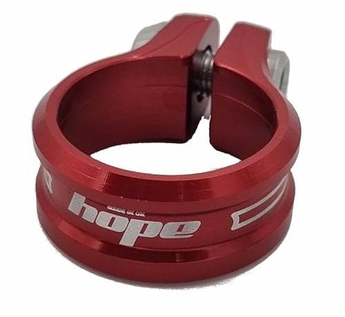 Hope Bike Seat Post Clamp 28.6-30 - 31.8-34.9 - 36.4 and 38.5mm - Red 28.6, Blue