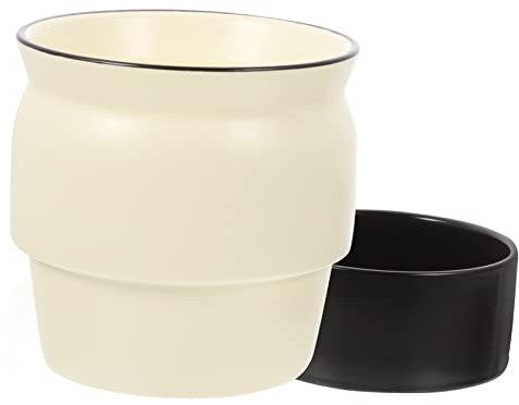 PHENOFICE Soporte Utensilios Cocina Cerámica Bicolor Organizador Palillos Cubiertos Para Encimera Compacto Práctico Para Hogar Restaurante