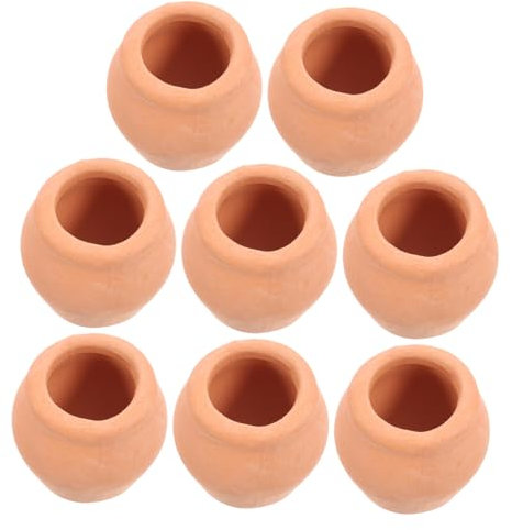 Happyyami 8piezas Macetas para Suculentas De Terracota Minimacetas De para Escritorio para Decoración De Alféizares De Ventanas y Plantas Suculentas