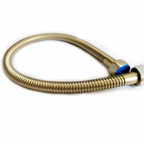 Tuyaux de douche en acier inoxydable Tuyau de plomberie brossé doré (mat) Tuyau de plomberie en acier inoxydable pour 30 cm/50 cm-brossé doré 1l2-50 cm