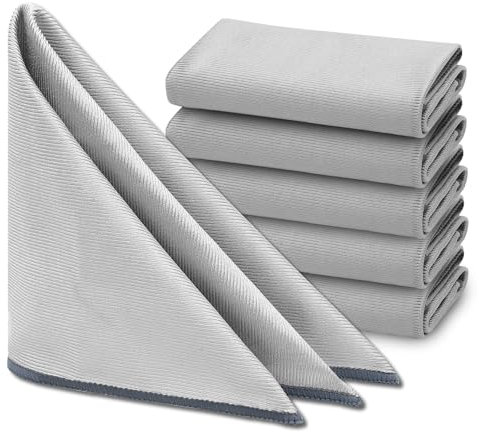 SOMLAW Mikrofasertücher 40x40, Reinigungstücher Mikrofaser Lappen Putztücher Fenster Tücher Geschirrtücher trockentuch, 6er Set