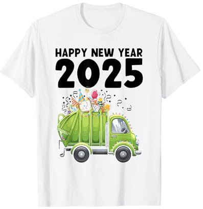 Collecteur de déchets Happy New Year 2025 T-Shirt