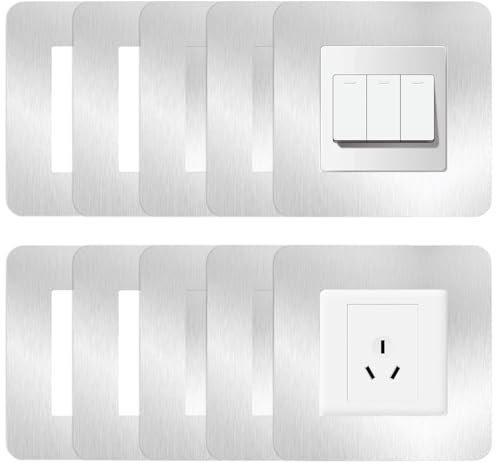 FYPERTY Lichtschalter-Umrandungsaufkleber 10 Stück Lichtschalter-Abdeckplatten, dekorative Lichtschalter-Surround-Abdeckung, Lichtschalter-Surround-Aufkleber