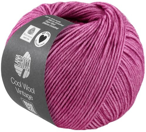 LANA GROSSA Cool Wool Vintage | Merinoklassiker mit Ton-in-Ton Farbeffekt | Handstrickgarn aus 100% Schurwolle (Merino extrafein) | 50g Wolle zum Stricken & Häkeln | 160m Garn FB 7389