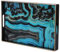 Simmer Stone Decorative Tray, Marbling Plastic With Handles, Rectangular Vanity And Serving For Bathroom, Kitchen, Ottoman And Coffee Table, 15.6” x 10.2” (Agate green)