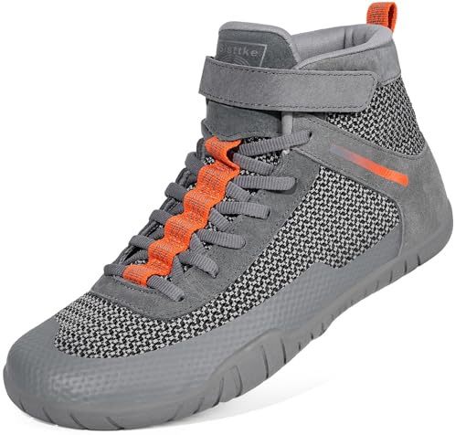 Hsyooes Mens Wrestling Shoes Boxing Shoe Fitness Sneakers, Grey, 11 Wide
