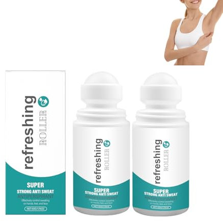 Antitranspirant Damen & Antitranspirant Herren,Sweat off Roll On,Deo Gegen Starkes Schwitzen,Anti Schweiß Deo bei Hyperhidrose,Schwitzen am Kopf,Schwitzige Hände (2pc)