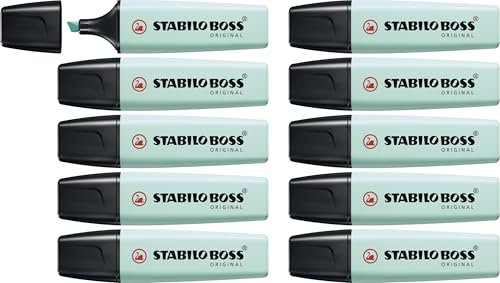 STABILO - Textmarker - BOSS ORIGINAL Pastel - 10er Pack - zartes Türkis