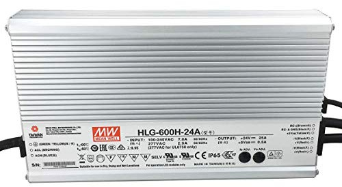 Unbekannt HLG-600H-24A: MEAN WELL LED-Netzteil 600 W, 24 V, IP65, Spannung und Strom einstellbar 24 V 600 W