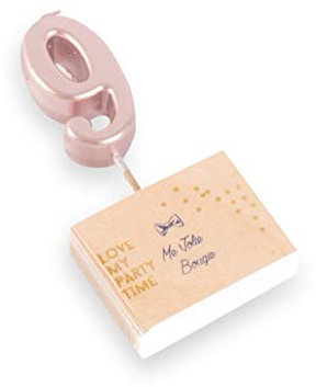 Generique - Rose Gold Candle Number 9 One Size