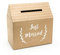 Geschenkbox Just Married Kraftpapier 30,5 cm x 1 Stück für Hochzeit braun weiß Natur Hochzeitsdeko Kartenbox