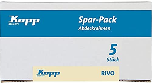 Kopp Profi-Pack:5 Abdeckrahmen für senkrechte und waagerechte Installation,2-fach, Rivo anthrazit, 404615051