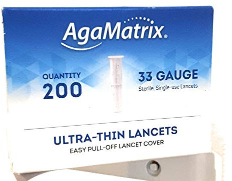 AgaMatrix Ultra Thin lancets Blood Glucose Monitoring Quantity 200