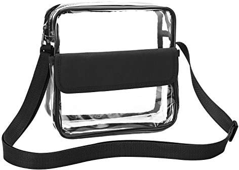 QKURT Klare Brieftasche mit verstellbarem Gurt, Concert Stadium Approved Clear Bag Transparent Purse for Women Men | Wasserdicht