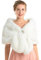 Unicra Braut Hochzeit Kunstpelz Schal Wrap Braut Pelz Schal Fell Wraps und Tücher für Frauen weiß, One size