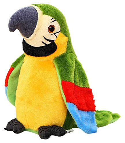 Kylewo Plüsch Papagei Spielzeug Plüschvogel Papagei Vogel Plüschtiere Kuscheltiere Spielze,Talking Parrot Plüsch Spielzeug Kinder