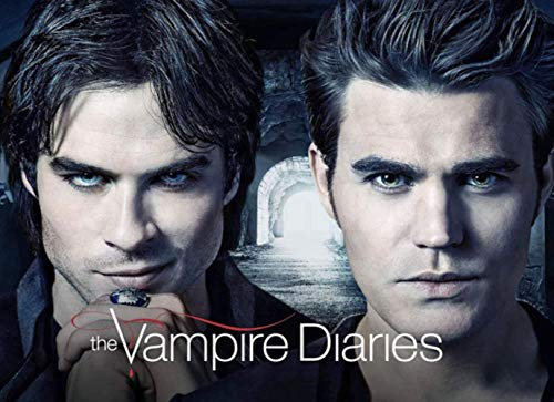 Narunares 5D DIY Diamond Painting Benutzerdefiniert The Vampire Diaries Diamond Painting Vollquadratische/runde Diamantstickerei Symbol Horror Kreuzstich-Sets,F,50x65cm