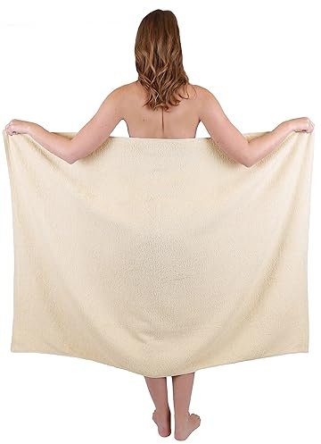 Betz Badetuch groß XXL Größe 100 x 140 cm Badetücher Saunatuch Dresden 100% Baumwolle Farbe Sand