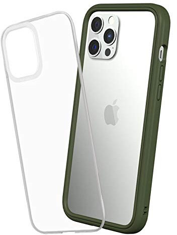 RhinoShield Modulares Case kompatibel mit [iPhone 12 Pro Max] | Mod NX - Anpassbare & stoßdämpfende Schutzhülle im schlanken Design - 3.5 Meter Fallschutz - Camo Grün