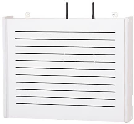 Schweberegale Multimedia-Anschlussdose Sperrbox Lagerfreie Aufbewahrungsbox Für WLAN-Router WLAN-Regal Wanddekoration (Color : Weiß, Size : 44 * 9.5 * 36cm)