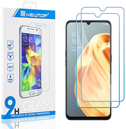 N NEWTOP Pellicola GLASS FILM Compatibile per Oppo A91, Fina 0.3mm Durezza 9H in Vetro Temperato Proteggi Schermo Display Protettiva Anti Urto Graffio Protezione (2 Pezzi)