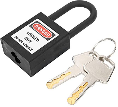 Verrouillage de consignation Verrouillage de consignation, Verrouillage de consignation Cadenas électrique Cadenas industriel antidérapant avec clé pour serrure électrique pour serrure(le noir)