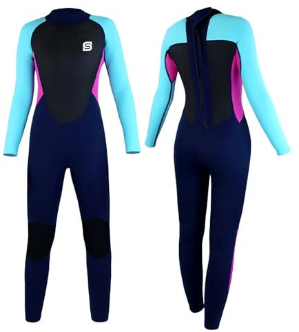 Summshall Neoprenanzug Kinder, 2.5mm Neopren Kinder Neoprenanzug Jugend Kurz Lang Wärmender Neoprenanzüge Thermal Badeanzug für Mädchen und Jungen zum Tauchen, Schwimmen, Surfen