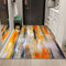 Badteppich Waschbare Teppiche Orange-graue Tuschemalerei waschbarer Teppich Kinderteppich 160X200cm Kleiner Teppich