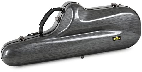 Lechgold Deluxe Koffer für Tenor-Saxophon - Stabiles Hardcase für Tenorsaxophone - Thermopolsterung für Instrument, S-Bogen, Mundstück und Zubehör - Rucksackgarnitur - Coole Carbon-Optik
