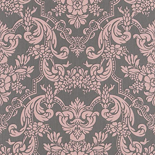Rasch Tapeten Vliestapete (Classic-Chic) Rosa graue 10,05 m x 0,53 m Trianon XIII 570649