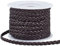PandaHall Cordon Tressé 5mm Cordon en Cuir Tressé Plat Marron Cordon Bolo en Similicuir Plié 10m pour Colliers, Ceintures, Bracelets Artisanat et Fabrication de Bijoux