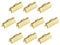 sourcing map 100Pcs Ribbon Crimp Clamp Ends, 16mm Bookmark Pinch Cord End Clasps for DIY Craft Making, Gold Tone