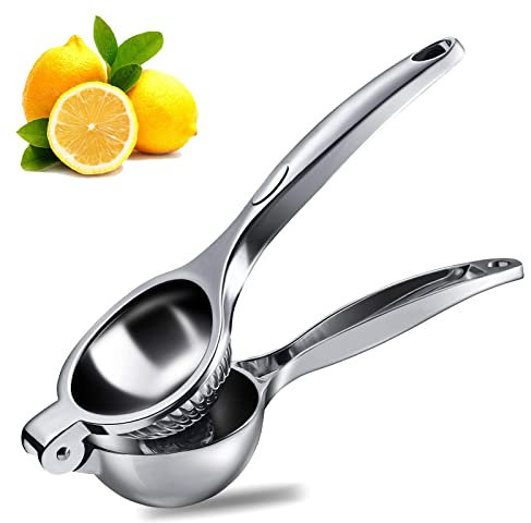 Exprimidor de Limón de Zumo Manual Profesional Portátil,Aleación de Zinc,Libre de BPA,Anticorrosión,Robusto Duradero,Prensa de Mano Jugo de Clip Fruta para Cítricos,Naranja,Lima,Bebida,Negro