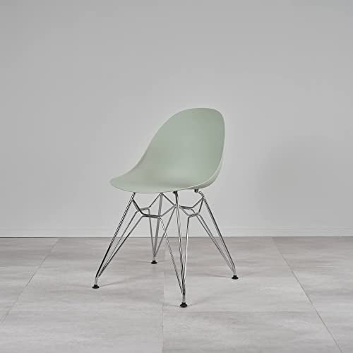 Kollecture Carine Stuhl mit Chromgestell | 7 Farbe Hellgrün