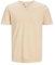 JACK & JONES Camiseta básica de Hombre Cuello en V, Manga Corta, de algodón, con Botones JJESPLIT, Color:Naranja, Size:L