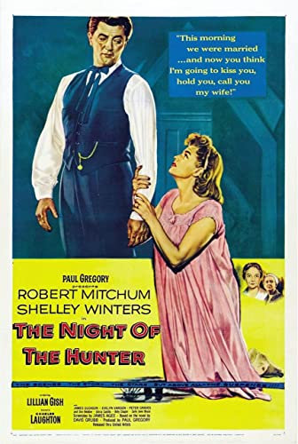 THE NIGHT OF THE HUNTER 1955 1 Poster A1 - Filmkunstposter in verschiedenen Größen für Wohn- oder Schlafzimmerideen. Randlose Kultfilmbilder, klassische ikonische 70er, 80er, 90er Jahre, Vintage-Retr
