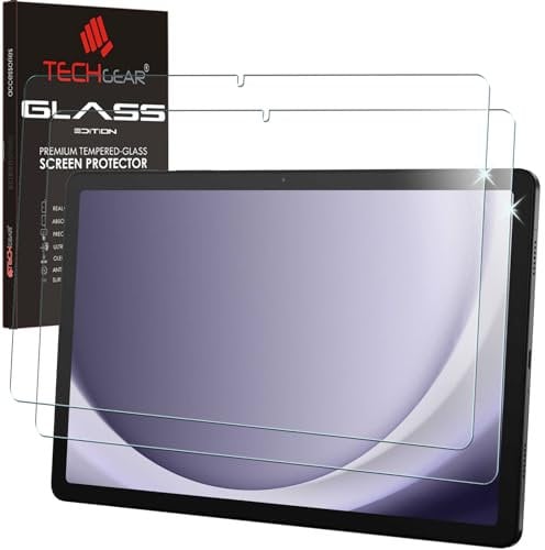 TECHGEAR [2 Pack Galaxy Tab A9 Plus 11 GLASS Edition (SM-X210 / SM-X215) Tempered Glass Screen Protector [9H Toughness] [HD Clarity] [Scratch-Resistant] [No-Bubble] For Samsung Galaxy Tab A9 Plus