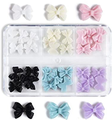 30× Resin Bowknots Nail Art Decorations 3D Bows Ornaments For Jewelry DIY UV Gel Design Cute Manicure Accessories Bows Ornaments For Christmas Tree
