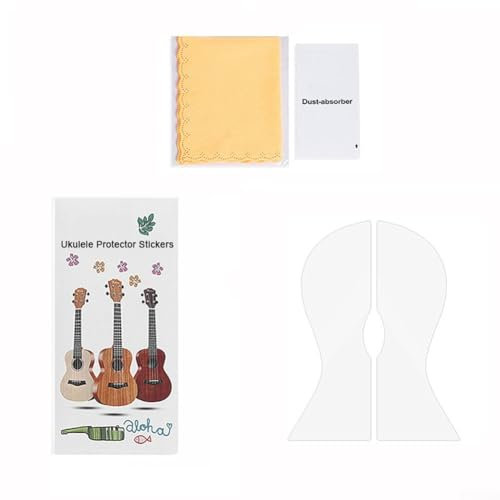 0,1 mm Dicke, transparent, 23/26 Zoll Ukulele Pickguard Aufkleber, umweltfreundlich, Pickguard Aufkleber für akustische E-Gitarre, Ukulele, schützt vor Kratzern (58,4 cm)