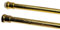 Verstellbare Gardinenstangen für Balkone und Fenster, Größen 27 – 36 oder 36 – 60 Farben Gold Argeno und Weiß, inklusive Holzhaken (27 – 36 cm, Gold)