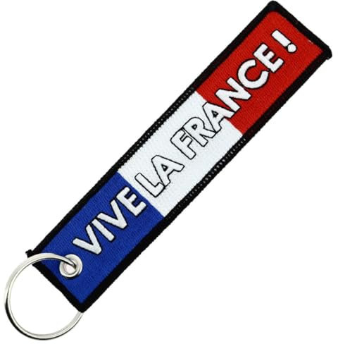 CLJ - Porte-clés - Vive La France - Bleu Blanc Rouge - bleu blanc rouge - Patriote - Fantaisie