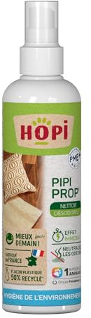 HOPI Détergent Urinaire Chat et Chien - Nettoie Urine et Neutralise Les odeurs - Actif en 5 Minutes - Formulée à Base d’Extraits de Plantes - Facile d’Utilisation - Fabriqué en France