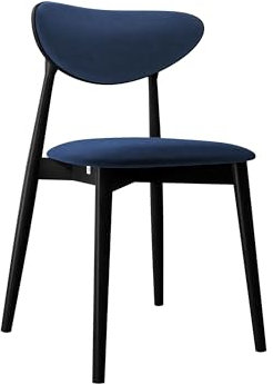 Mirjan24 Esszimmerstuhl Bretoka C, B:48 x H:80 x T:49 cm, Stuhl aus Buchenholz für Esszimmer, 2 mal lackiert, Lack auf Wasserbasis, Gepolsterte Lehne und Sitzfläche (Schwarz/Magic Velvet 2216)