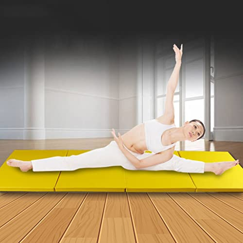 4-fach gefaltete Tumbling-Panel-Matte, hochdichte PU-Leder-Gymnastikmatten, extra dicke, reißfeste Bodenmatten für Yoga, MMA, Stretching, Rumpftraining