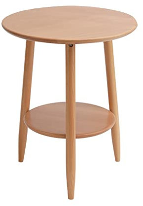 KITCISSL Beistelltisch Holz Living Style Stylischer Nachtschrank Schlafzimmer Einfacher Nachttisch Kreativer Nachtkästchen, Nachttisch Kleine Beistelltisch Rund für Kleine Räume (Color : Brown B L)