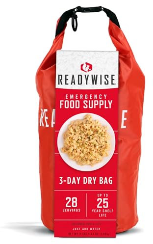 ReadyWise, 28 Portionen, Frühstück, Mittag- Und Abendessen, Grab & Go Dry-Bag, Gefriergetrocknet, Bis Zu 25 Jahre Haltbarkeit, Notfallnahrung, 3 Tage Für 1 Person