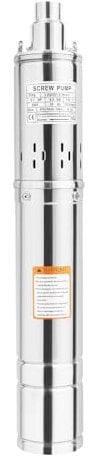 Bomba de pozo profunda de 500 W de AUYART, compatible con arena, rango de pulverización de acero inoxidable hasta 100 metros, bomba de tornillo subacuática para riego agrícola, bomba de agua