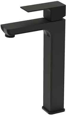 LAVITA Aquila Robinet de Lavabo Haut - Noir Mat Robinet Droit Salle de Bain Mitigeur pour Lavabo Robinets de Lavabo Salle de Bain avec Bec Haut