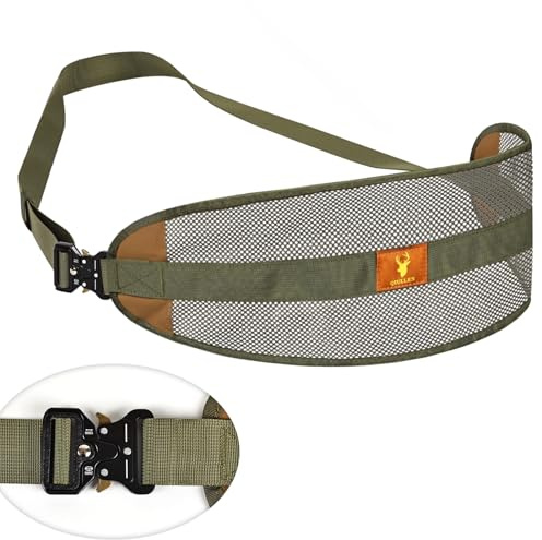 Qiullen Outdoor Hunting Back Band Adjustable Saddle Harness Additional Saddle Support Accessory Tree Climbing Accessory Belt Fall Arrest Belt Tree Stand Band